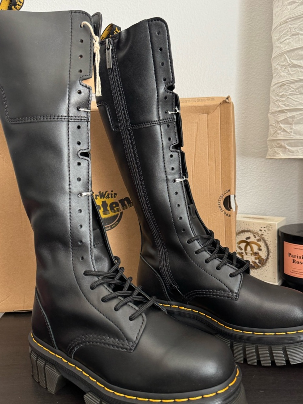 Dr. Martens Audrick 20-Eye Leather Knee High Platform Boots  NWB✨ - Picture 4 of 8